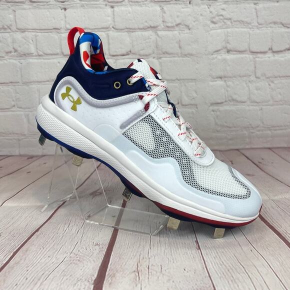 Under Armour Glyde MT 'USA' Softball Metal Cleats Women's Size 6 (3026010 100) - Picture 1 of 11